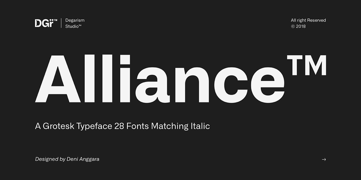 Пример шрифта Alliance #1